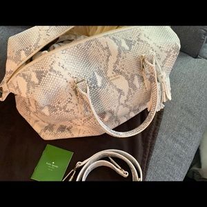 Boutique not outlet Katespade lux snakeskin leather duffle